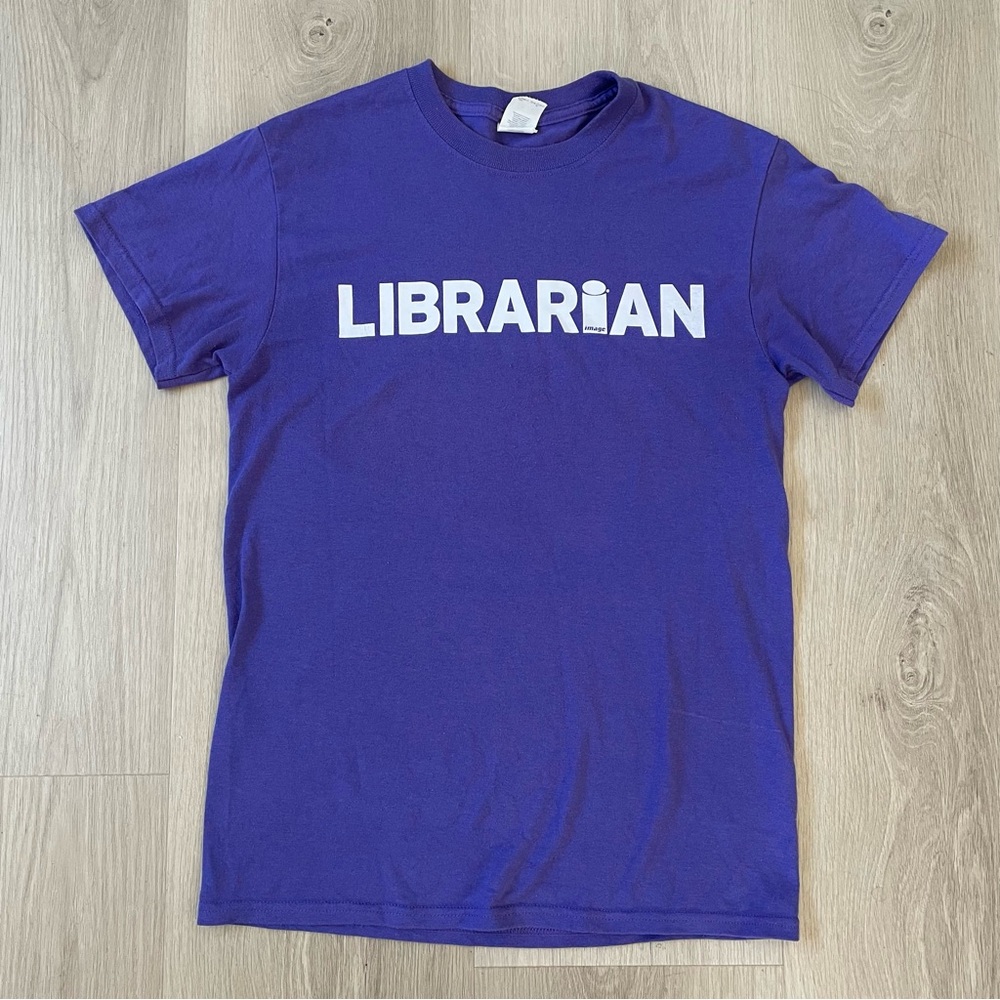 Woman Small T-Shirt Purple Librarian Academia Academic Casual Library Reader